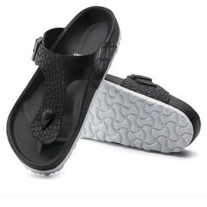Birkenstock Kroko Black Exquisite Sandals.